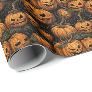 🎃 Halloween - scary pumpkins Wrapping Paper