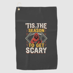 Halloween Scary Reaper Vintage Design Golf Towel