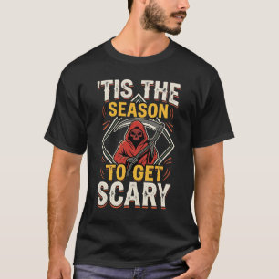 Halloween Scary Reaper Vintage Design T-Shirt