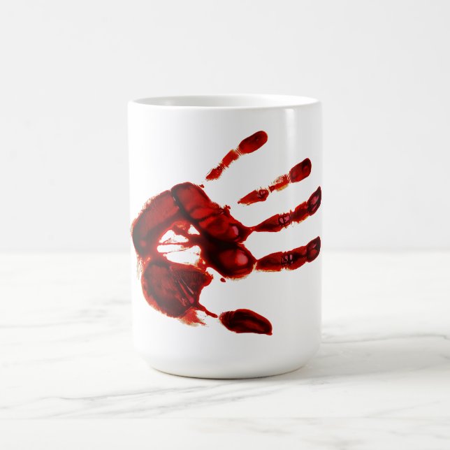 Halloween Scary Red Hand (Style No. 2) Coffee Mug (Center)