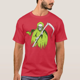 Halloween Scary skull ghost with bat Classic TShir T-Shirt