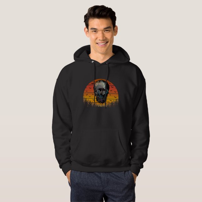 HALLOWEEN SCARY SKULL HOODIE (Front Full)