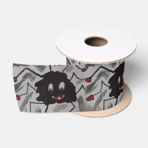 Halloween Scary Spider Satin Ribbon