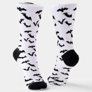 Halloween Scary Spooky Flying Bats Pattern Socks