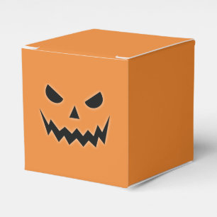 Halloween Scary Spooky Jack O Lantern Pumpkin Face Favour Box