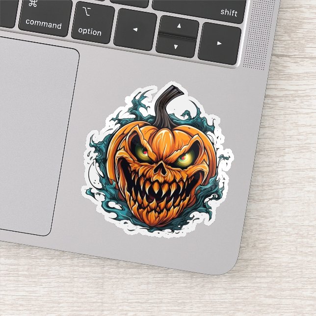 Halloween scary spooky pumpkin sticker  (Detail)