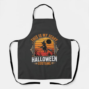 Halloween Scary Vintage Witch Costume Design Apron
