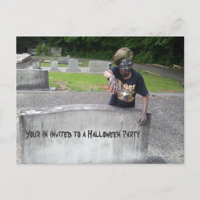 Halloween Scary Zombie  Postcard (Front)