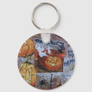 Halloween Scene Key Ring