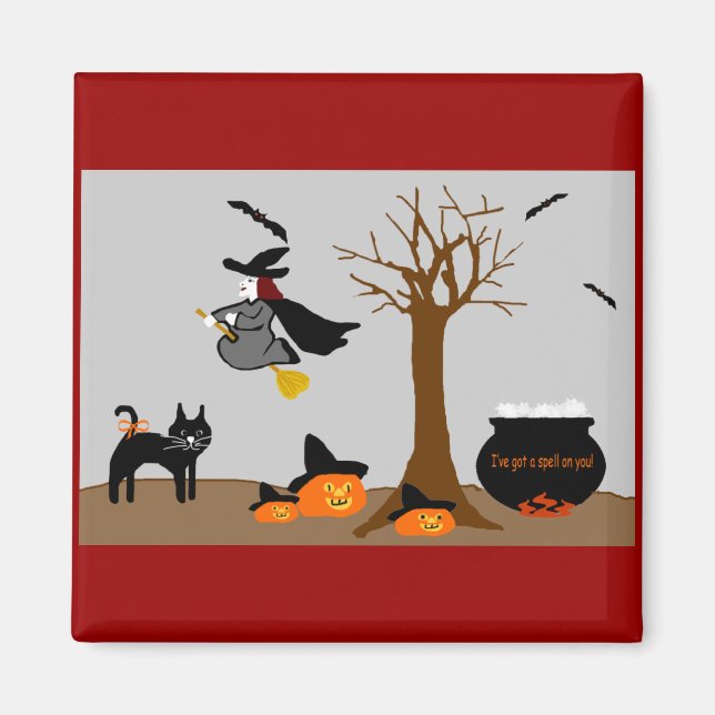 Halloween scene magnet (Front)