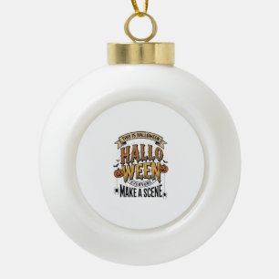 Halloween Scene Shirt Vintage Engraving Pumpkin De Ceramic Ball Christmas Ornament
