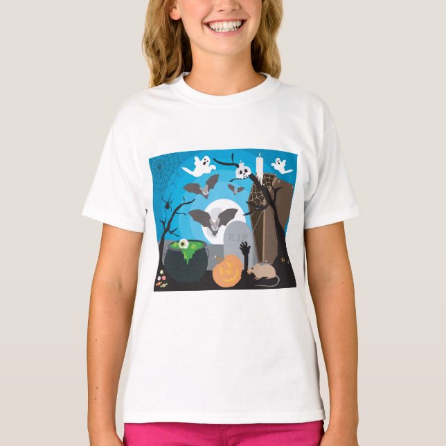 Halloween Scene T-Shirt (Front)