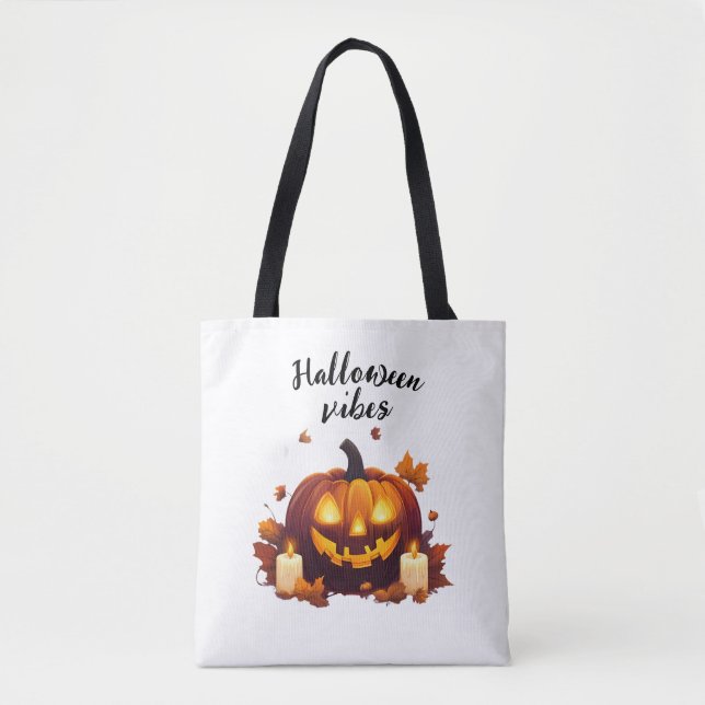 Halloween scene tote bag (Front)
