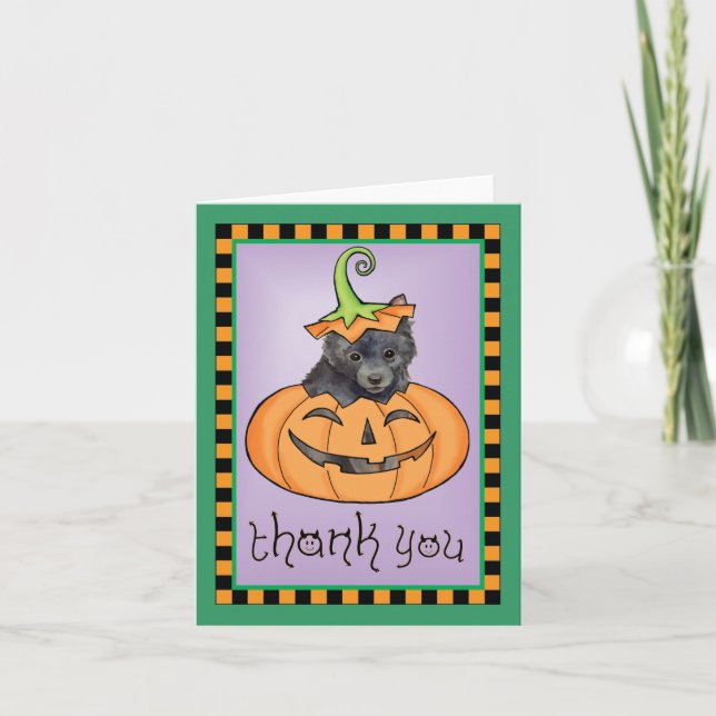 Halloween Schipperke Thank You (Front)