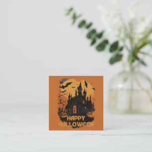 Halloween-Schloss unter Mondlicht Card