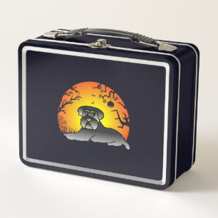 Halloween Schnauzer Dog Lover T-shirt Metal Lunch Box