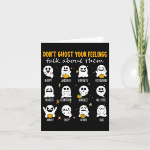 Halloween School Counsellor Don't Ghost Your Feeli Card