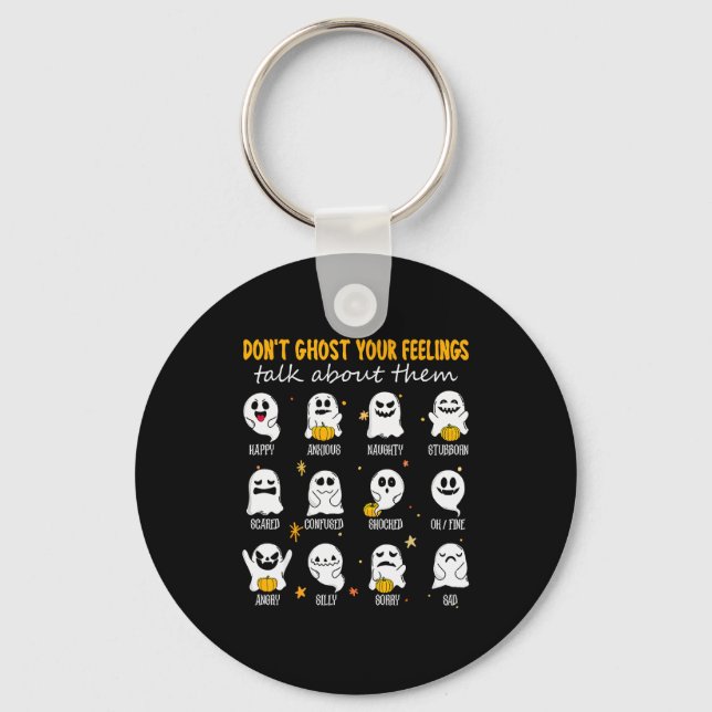 Halloween School Counsellor Don't Ghost Your Feeli Key Ring (Front)