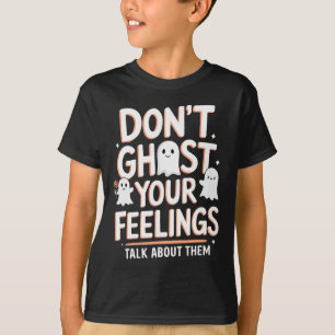 Halloween School Counsellor Don't Ghost Your Feeli T-Shirt