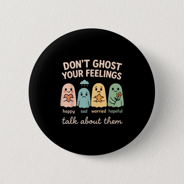 Halloween School Psychologist Shirt Dont Ghost You 6 Cm Round Badge (Front)