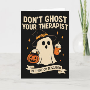 Halloween School Psychologist Shirt Dont Ghost You Card
