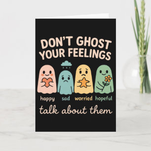 Halloween School Psychologist Shirt Dont Ghost You Card
