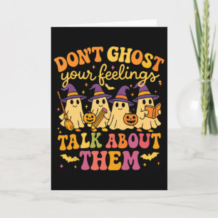 Halloween School Psychologist Shirt Dont Ghost You Card