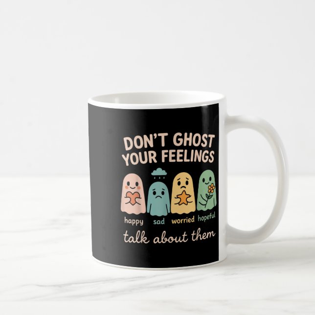 Halloween School Psychologist Shirt Dont Ghost You Coffee Mug (Right)