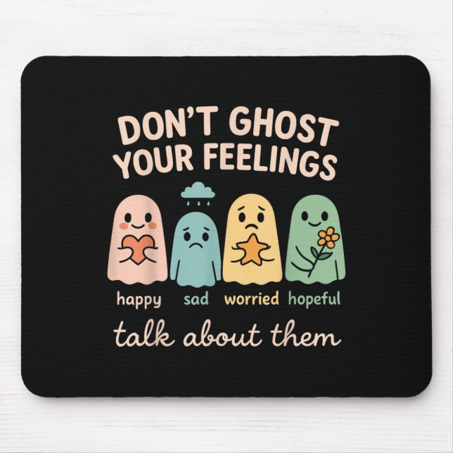 Halloween School Psychologist Shirt Dont Ghost You Mouse Mat (Front)