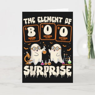 Halloween Science Ghost Teacher The Element Of Sur Card
