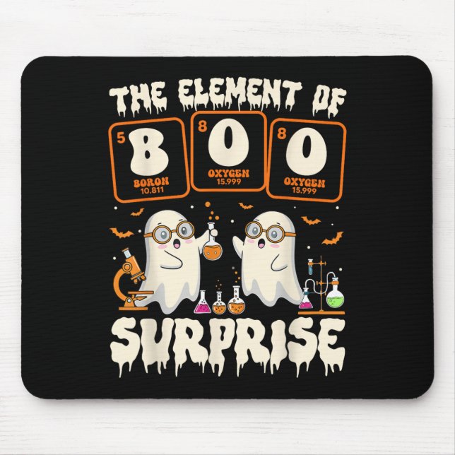 Halloween Science Ghost Teacher The Element Of Sur Mouse Mat (Front)