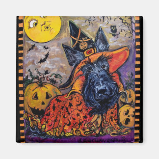 Halloween Scottie Magnet