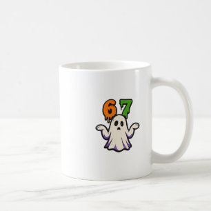 Halloween Scp 67 Cute Ghost Meme Six Seven Costume Coffee Mug