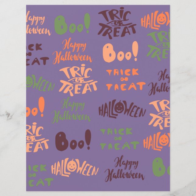 Halloween Scrapbook Paper (Front)