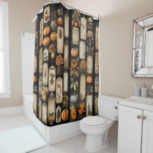 Halloween Scrapper Tags Fall 3 of 7 Shower Curtain