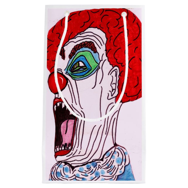 HALLOWEEN SCREAMING CLOWN treat bag (Front)