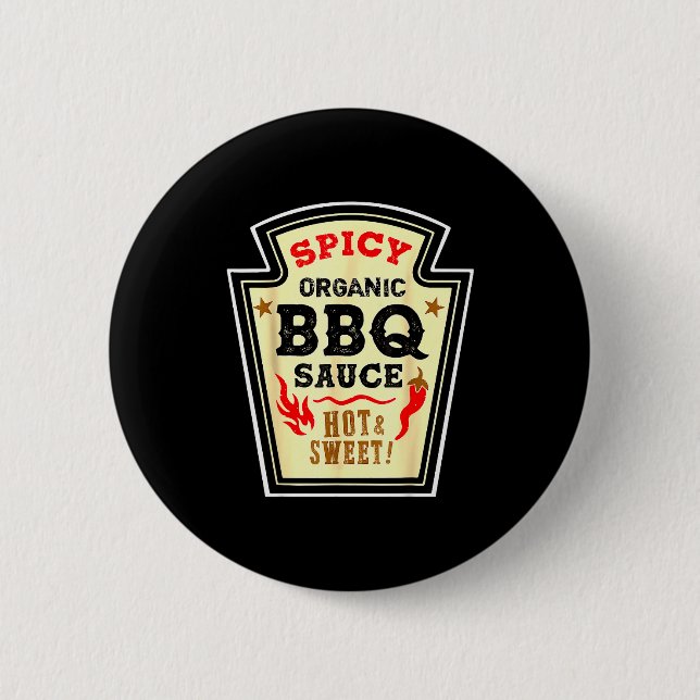 Halloween Scy Bbq Sauce Funny Food Costume Men Wom 6 Cm Round Badge (Front)