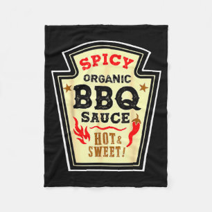 Halloween Scy Bbq Sauce Funny Food Costume Men Wom Fleece Blanket