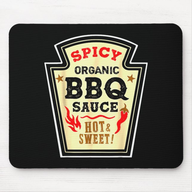 Halloween Scy Bbq Sauce Funny Food Costume Men Wom Mouse Mat (Front)