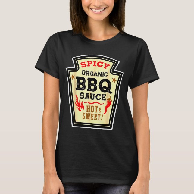 Halloween Scy Bbq Sauce Funny Food Costume Men Wom T-Shirt (Front)