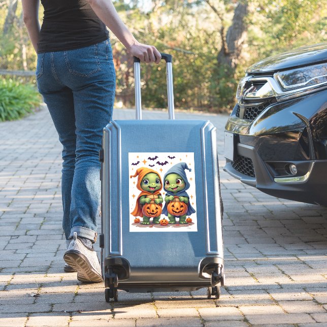 Halloween Sea Turtle Ghost Turtles T-Shirt (Suitcase Insitu)