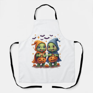 Halloween Sea Turtle Ghost Turtles T-Shirt Apron