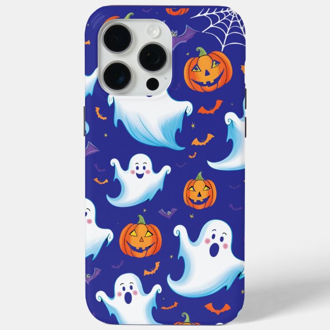 Halloween seamless design showcasing whimsical gho Case-Mate iPhone case (Back)
