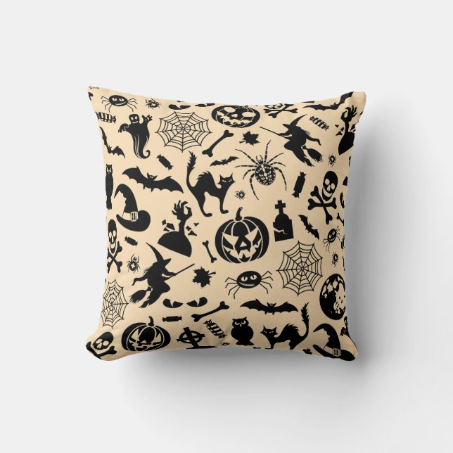Halloween seamless pattern  cushion (Front)