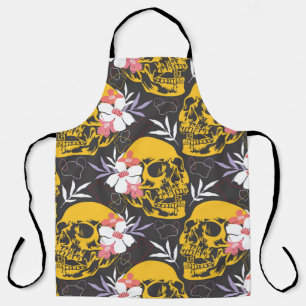 Halloween seamless pattern with colourful and scar apron