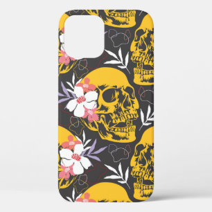 Halloween seamless pattern with colourful and scar iPhone 12 case