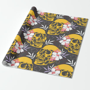 Halloween seamless pattern with colourful and scar wrapping paper