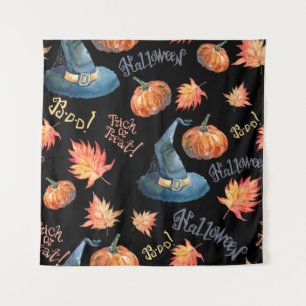 Halloween seamless pattern with halloween pumpkin, tapestry