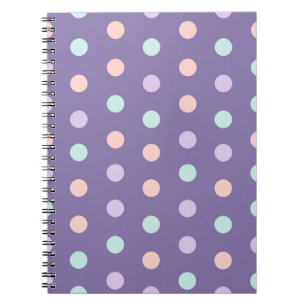 Halloween seamless pattern with polka dots isolate notebook