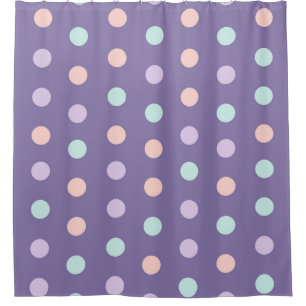 Halloween seamless pattern with polka dots isolate shower curtain